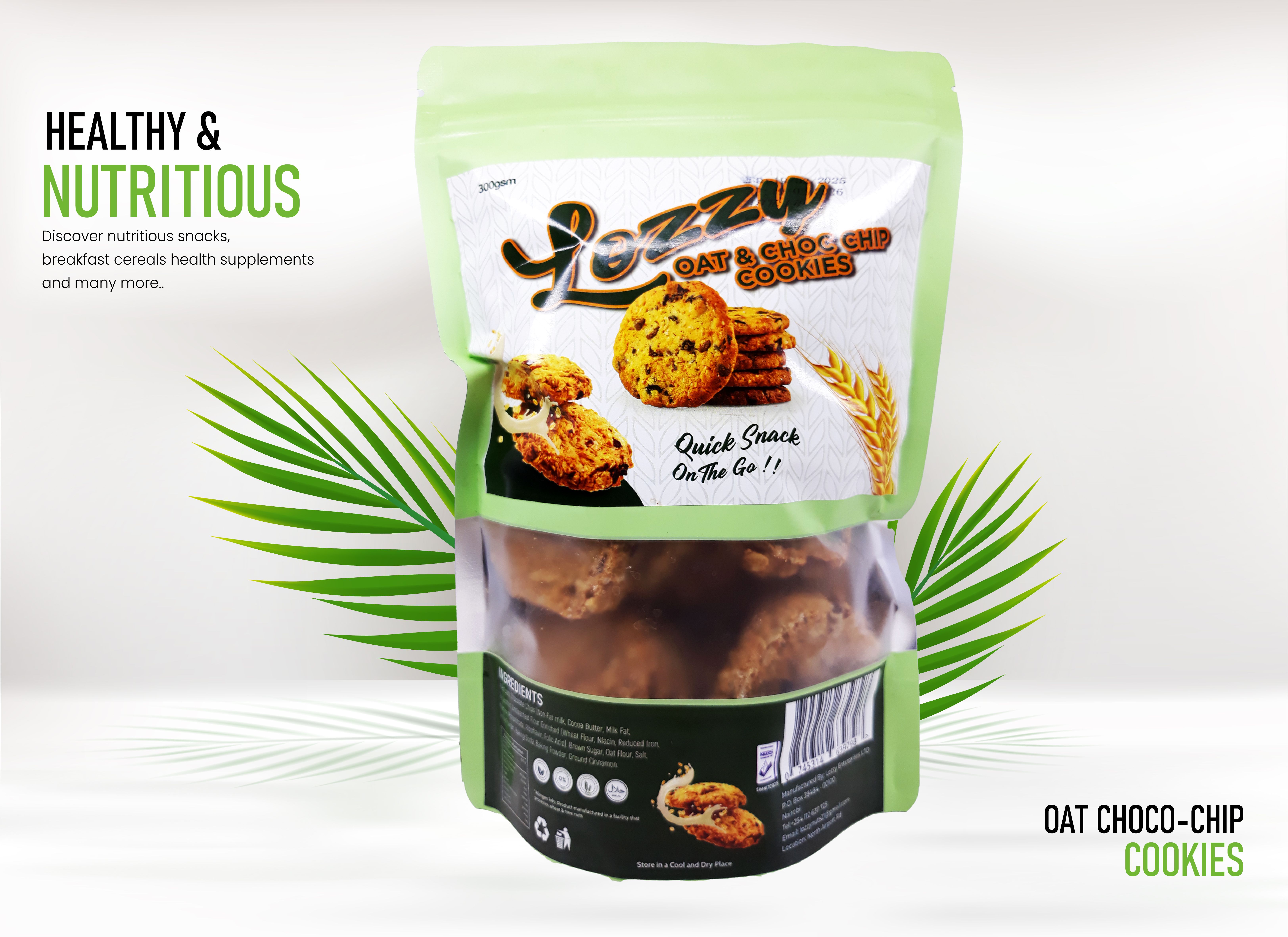 Oats & Choco Chip Cookies
