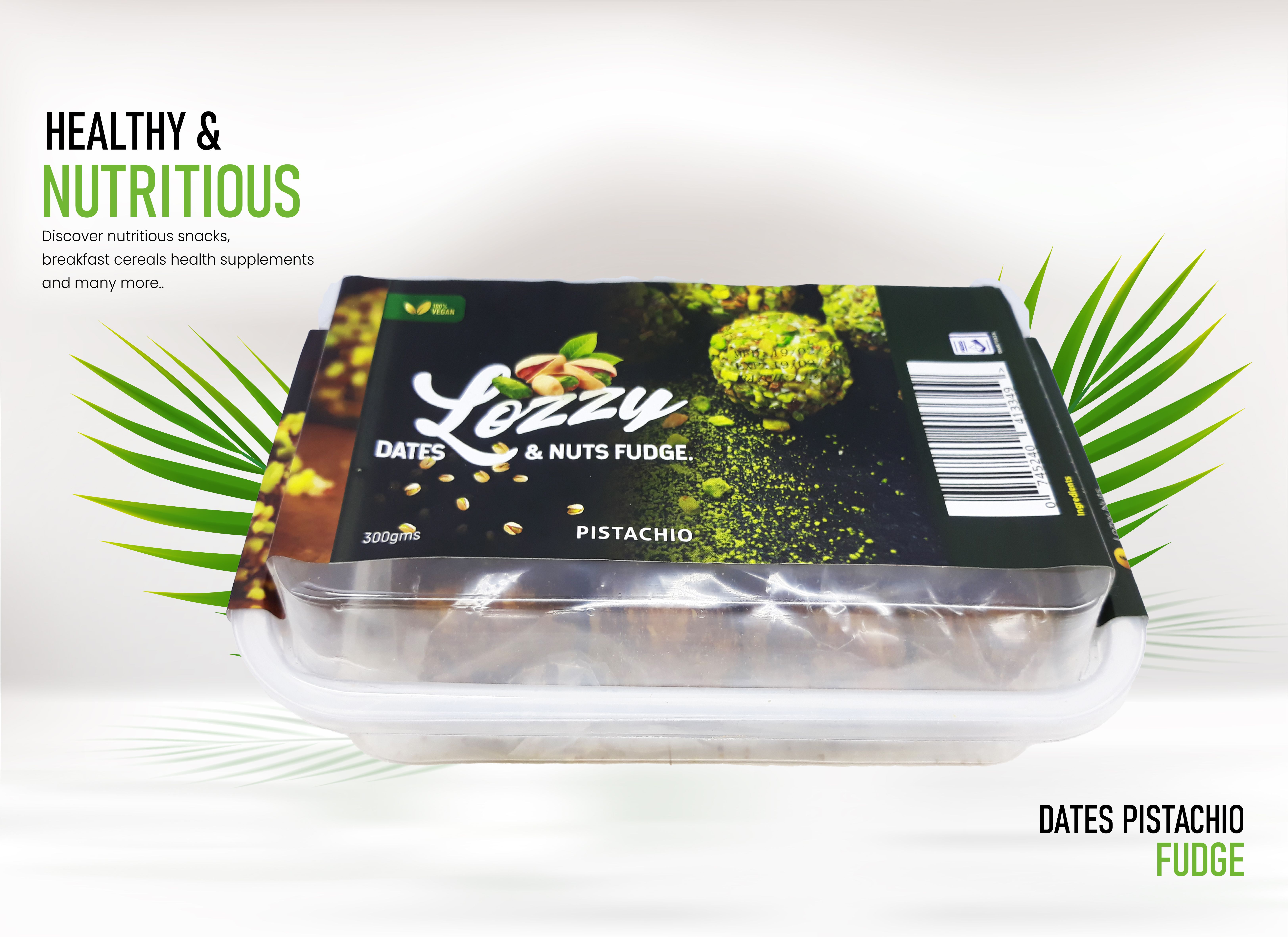 Dates & Nuts Fudge Pistachio